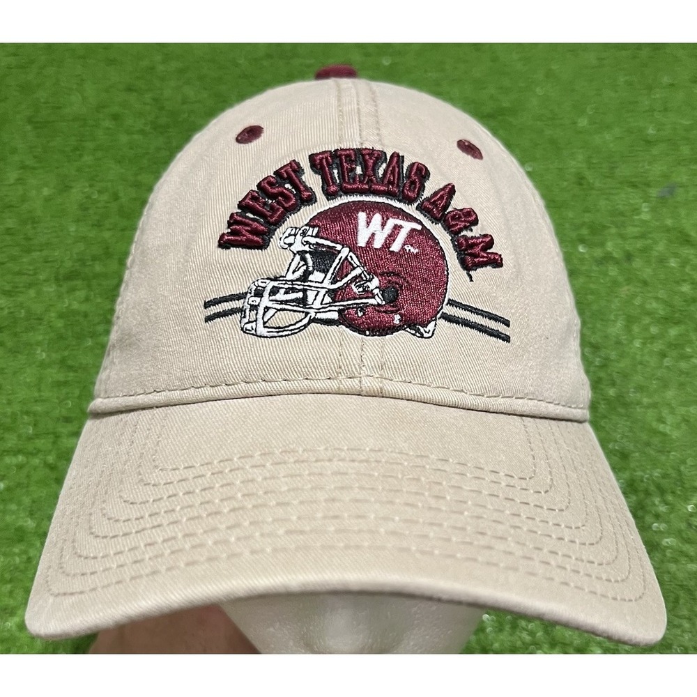 Vintage West Texas‎ A&M Buffaloes Hat Y2K Strap Back Football Helmet Raised NWOT